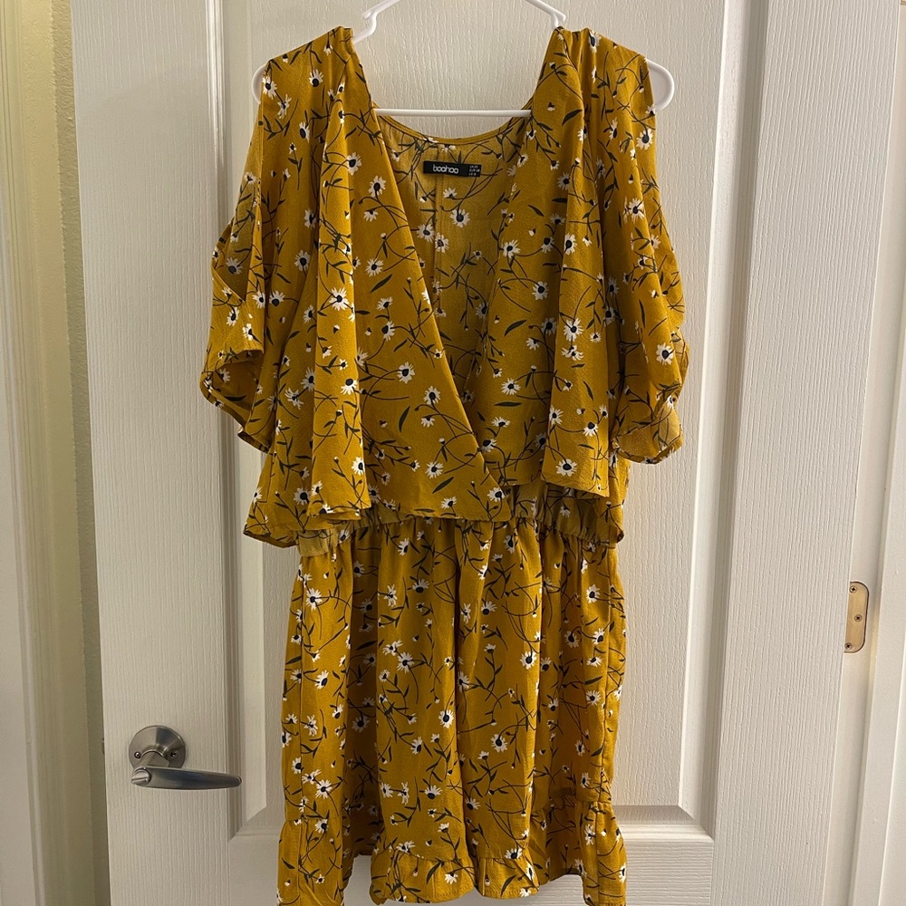 Mustard Floral Romper
